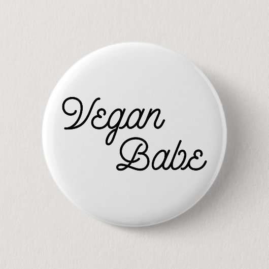 Vegan Babe Button (Vorderseite)