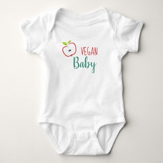 Vegan Baby Niedlich Apple Baby Strampler (Vorderseite)