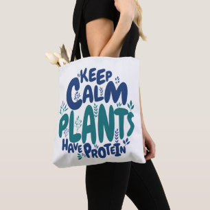 Vegan Behalten ruhige Pflanze haben Eiweiß vegetar Tasche