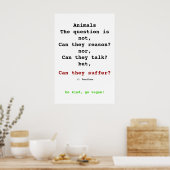 Vegan Bentham Poster (Küche)