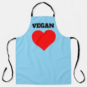 VEGAN BLUE KITCHEN APRON SCHÜRZE (Vorderseite)