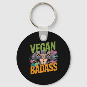 Vegan Bodybuilder Weightlifter Gorilla Schlüsselanhänger