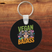 Vegan Bodybuilder Weightlifter Gorilla Schlüsselanhänger (Vorderseite)