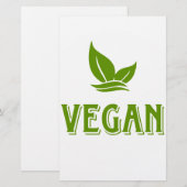 Vegan Briefpapier (Vorne/Hinten)
