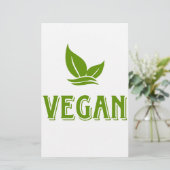 Vegan Briefpapier (Stehend Vorderseite)