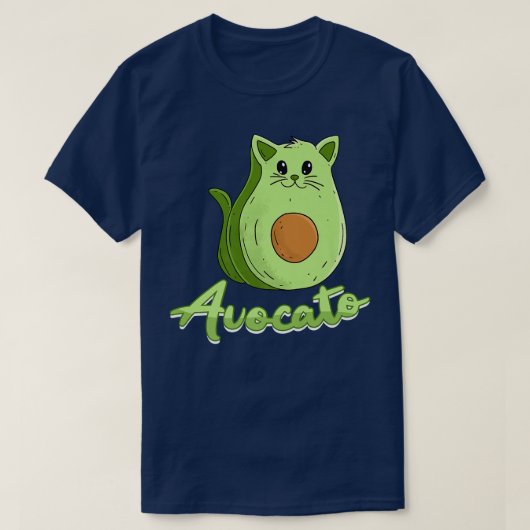 Vegan Cat Cat Owner Male Avocato Kitten T-Shirt (Design vorne)
