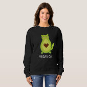 Vegan Cat Vegetarian Cat Avocato Avocat Avogato Sweatshirt (Vorne ganz)