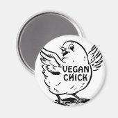 Vegan Chick Magnet (Vorderseite/Rückseite)