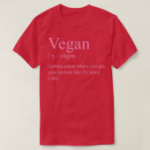 Vegan Definition Getting Asked Where You Get Your  T-Shirt (Design vorne)