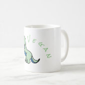 Vegan Dinosaur Kind Dino Kaffeetasse (VorderseiteRechts)