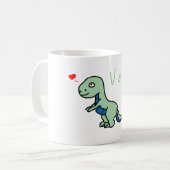 Vegan Dinosaur Kind Dino Kaffeetasse (Vorderseite Links)