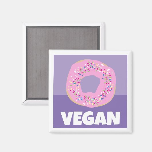 Vegan Donut Magnet (Vorderseite/Rückseite)