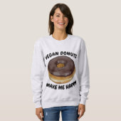 VEGAN DONUTS MAKE ME HAPPY SWEATSHIRT (Vorne ganz)