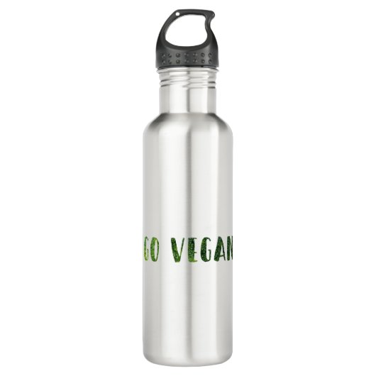 Vegan Edelstahlflasche (Vorderseite)