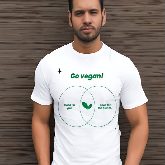 Vegan: Erstellen Sie eine Anweisung mit diesem fet T-Shirt