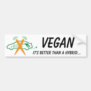 Vegan - es ist besser als eine Kreuzung Autoaufkleber