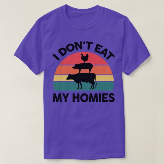 Vegan esse ich meine Heimat nicht mit Tierrechten  T-Shirt (Design vorne)