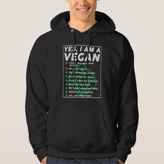 Vegan Fitness-Shirt Vegetarian Activism Gym Athlet Hoodie (Vorderseite)