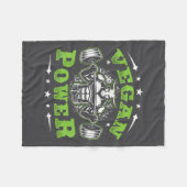 Vegan Fitness Workout I'm Vegan Wer  Fleecedecke (Vorderseite (Horizontal))