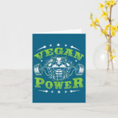 Vegan Fitness Workout I'm Vegan Wer  Karte (Gelbe Blume)