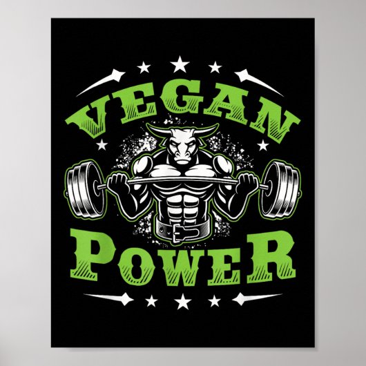 Vegan Fitness Workout I'm Vegan Wer  Poster (Vorne)