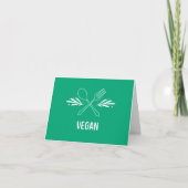 Vegan Food Label Card Dankeskarte (Vorderseite)