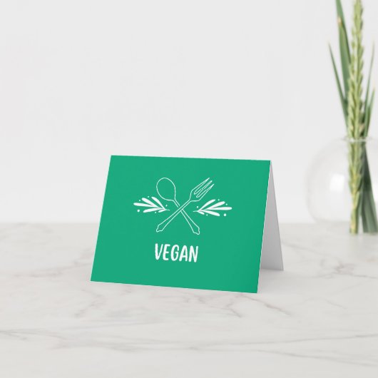 Vegan Food Label Card Dankeskarte (Vorderseite)