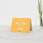 Vegan Food Label Card Dankeskarte (Rückseite)
