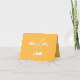Vegan Food Label Card Dankeskarte
