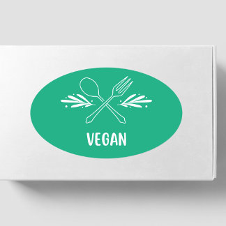 Vegan Food Label Ovaler Aufkleber