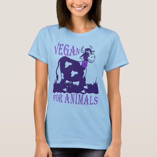 VEGAN FOR ANIMALS - 01w T-Shirt (Vorderseite)