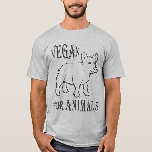 VEGAN FOR ANIMALS - 02m T-Shirt (Vorderseite)