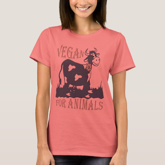 VEGAN FOR ANIMALS - 05w T-Shirt (Vorderseite)