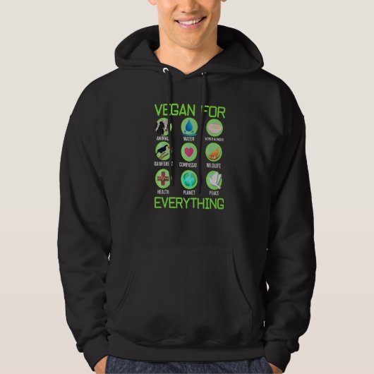 Vegan For Everything Proud Vegan 4 Hoodie (Vorderseite)