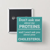 Vegan - frag mir nicht von meinem Eiweißspass Button (Vorne & Hinten)