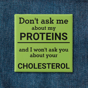 Vegan - frag mir nicht von meinem Eiweißspass Button