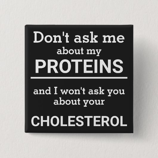 Vegan - frag mir nicht von meinem Eiweißspass Button (Vorderseite)