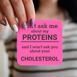 Vegan - frag mir nicht von meinem Eiweißspass Quadratischer Aufkleber