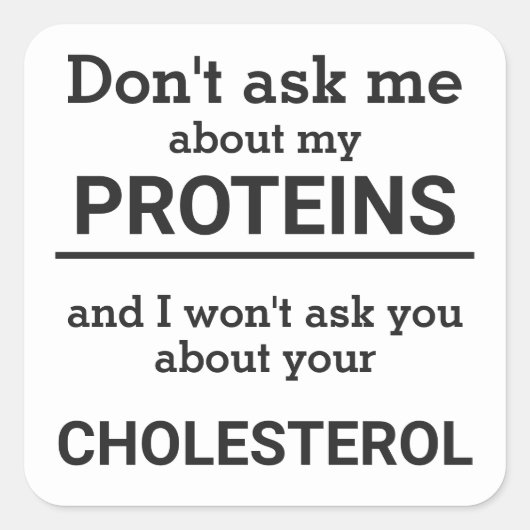 Vegan - frag mir nicht von meinem Eiweißspass Quadratischer Aufkleber (Vorderseite)