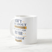 Vegan fragen Sie nicht über mein Protein Kaffeetasse (Vorderseite Links)