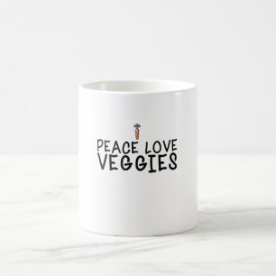Vegan - Frieden Liebe Gemüse Kaffeetasse
