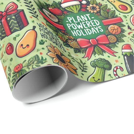 Vegan-Friendly Christmas Wrapping Paper Geschenkpapier (Rolleneckpunkt)