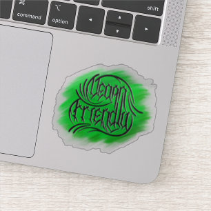 Vegan Friendly Lettering Aufkleber