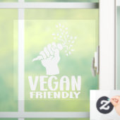 Vegan Friendly, Pflanze Powered, Fensteraufkleber (Zuhause)