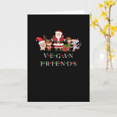 Vegan Friends - Weihnachten Edition Karte (Gelbe Blume)