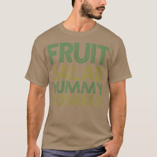 Vegan Fruchtsalat Yummy Yummy Yummy Retro Vegetari T-Shirt