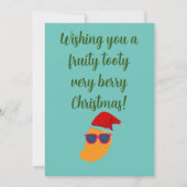 Vegan Fruchttooty Mango Xmas Grußkarte Ankündigung (Vorderseite)