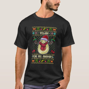 Vegan für alle Tiere Avocado Santa, grausam kosten T-Shirt