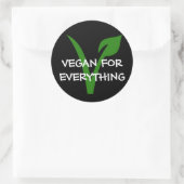Vegan für alles Aufkleber (Tasche)