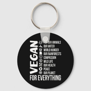 Vegan für alles Gerettet Planet Erde Tag Vegetar Schlüsselanhänger